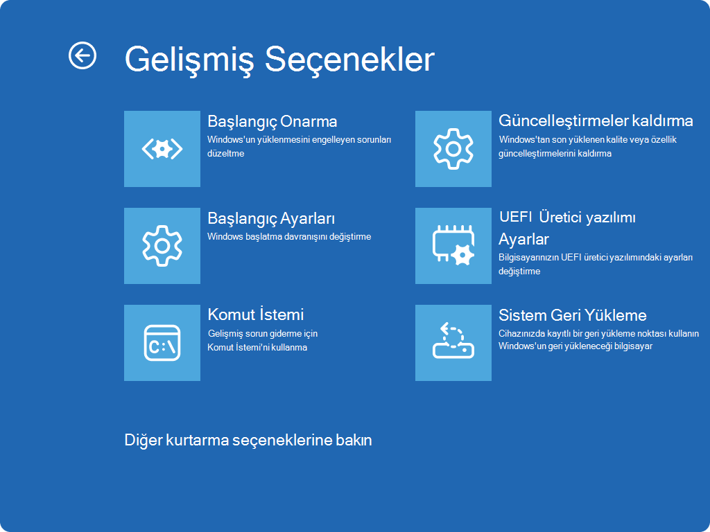 Windows Sıfırlama Seçenekleri - Bilgisayarı Sıfırla